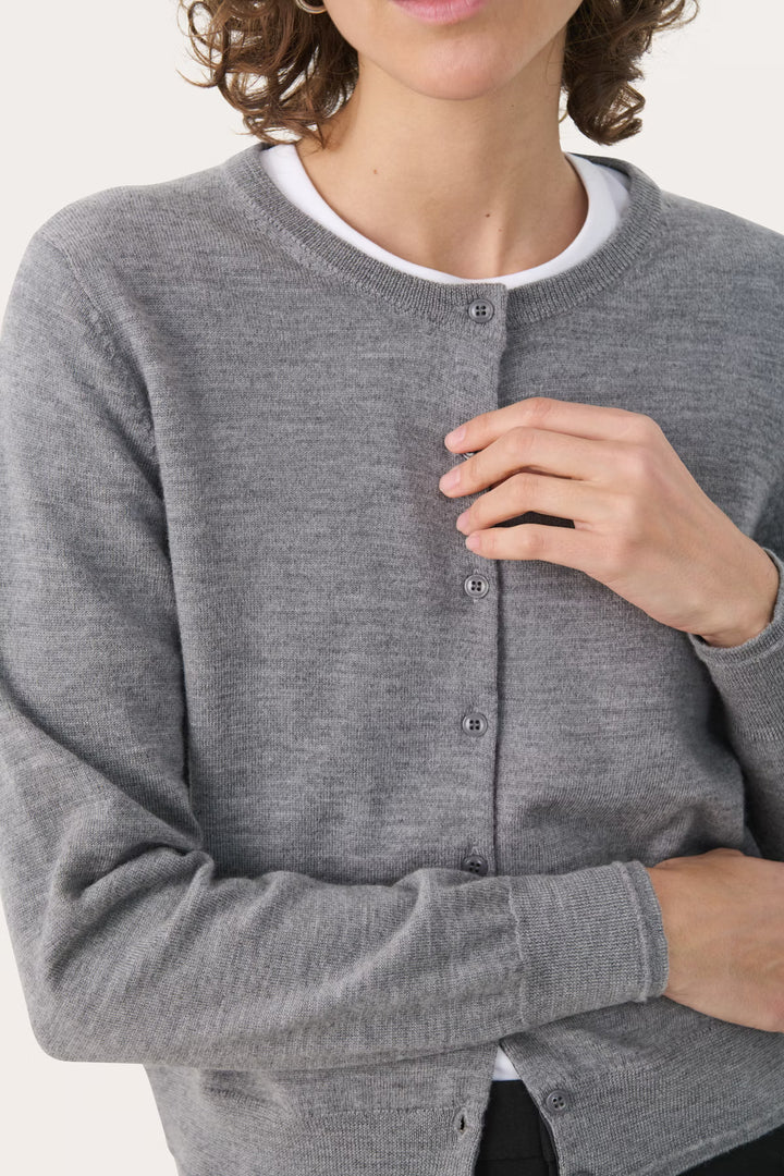NOELANI CARDIGAN (MEDIUM GREY) - PART TWO