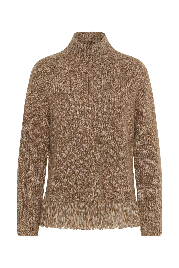 CIMINA FRINGE PULLOVER (BROWN MOULINE) - PART TWO