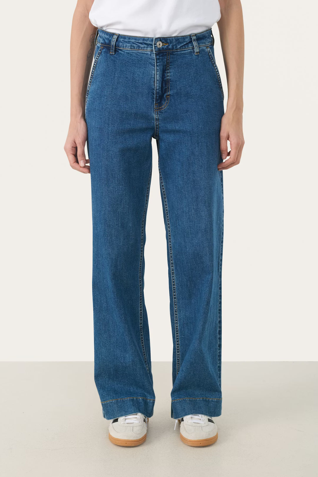 BARBA WIDE LEG JEAN (MEDIUM DARK BLUE) - PART TWO
