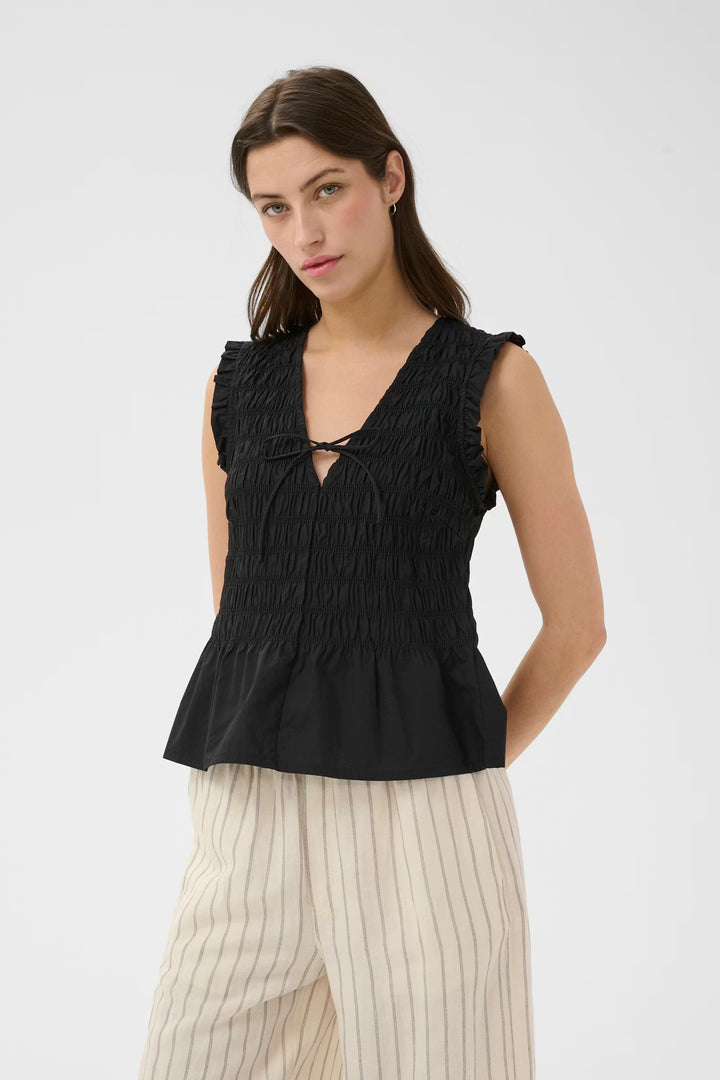 BORGNY SMOCKED TOP (BLACK) - PART TWO