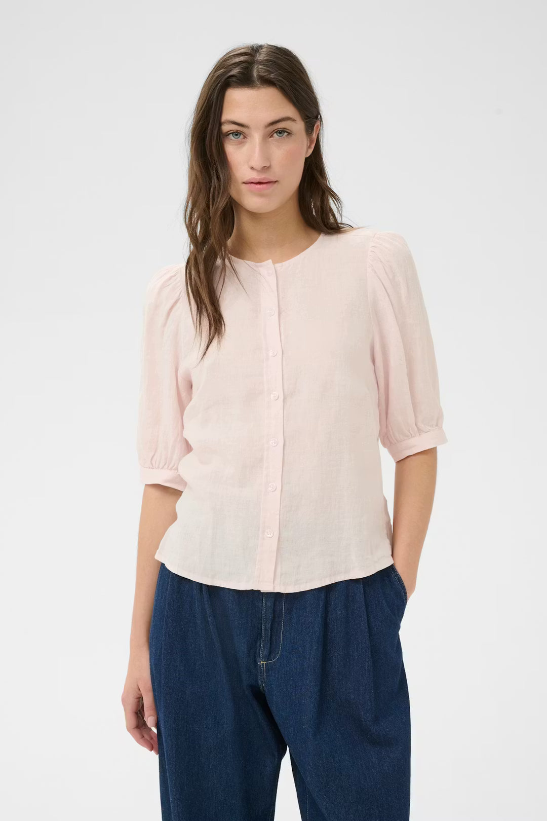 AZRA LINEN SHIRT (MAUVE CHALK) - PART TWO