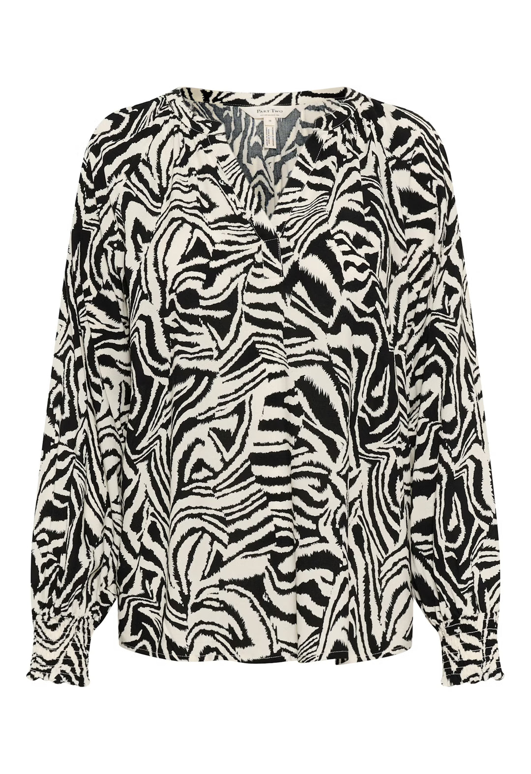 TENNIE BLOUSE (BLACK ANIMAL PRINT) - PART TWO