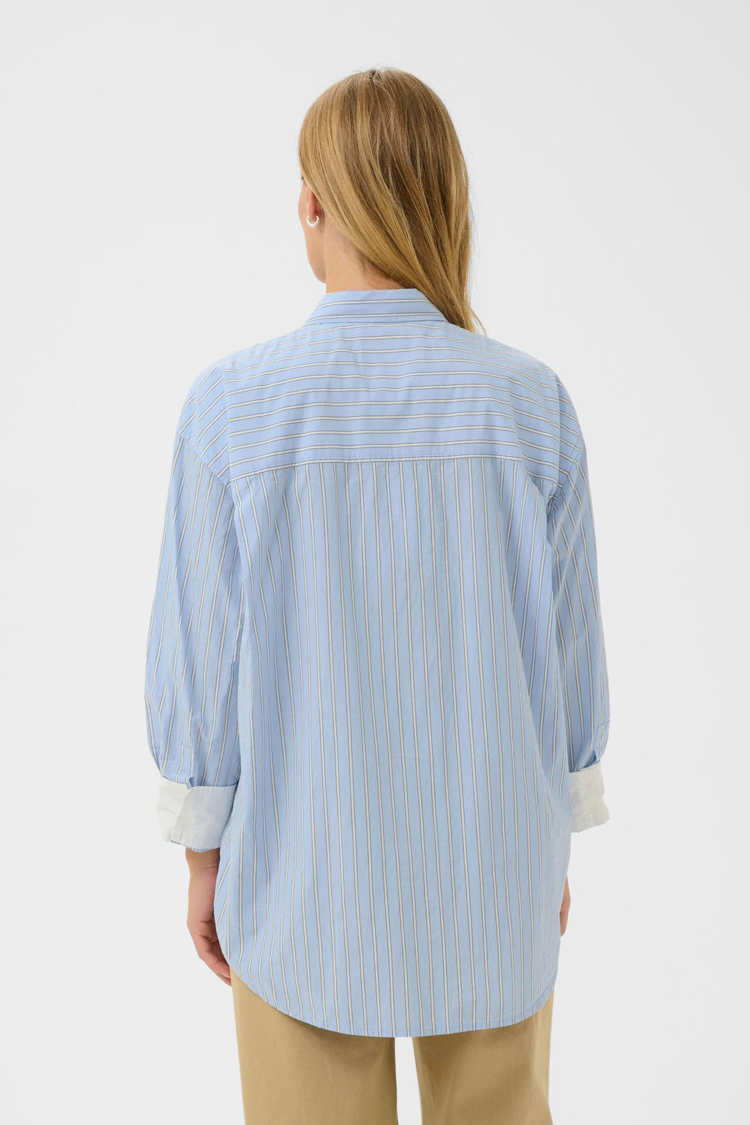 SAVANNA CONTRAST CUFF SHIRT (HYDRANGEA STRIPE) - PART TWO