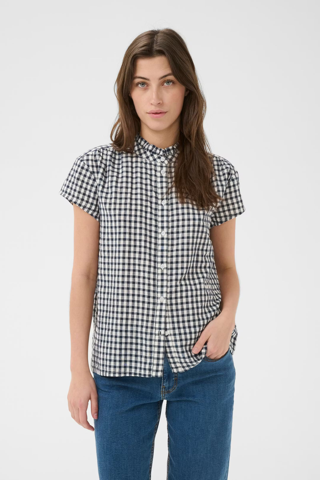 BJANKA CHECK BLOUSE (BLUE CHECK) - PART TWO