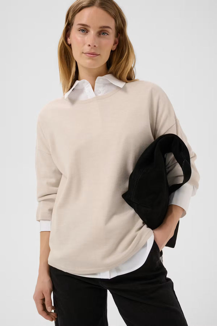 DANU RELAXED WOOL PULLOVER (NATURAL MELANGE) - PART TWO