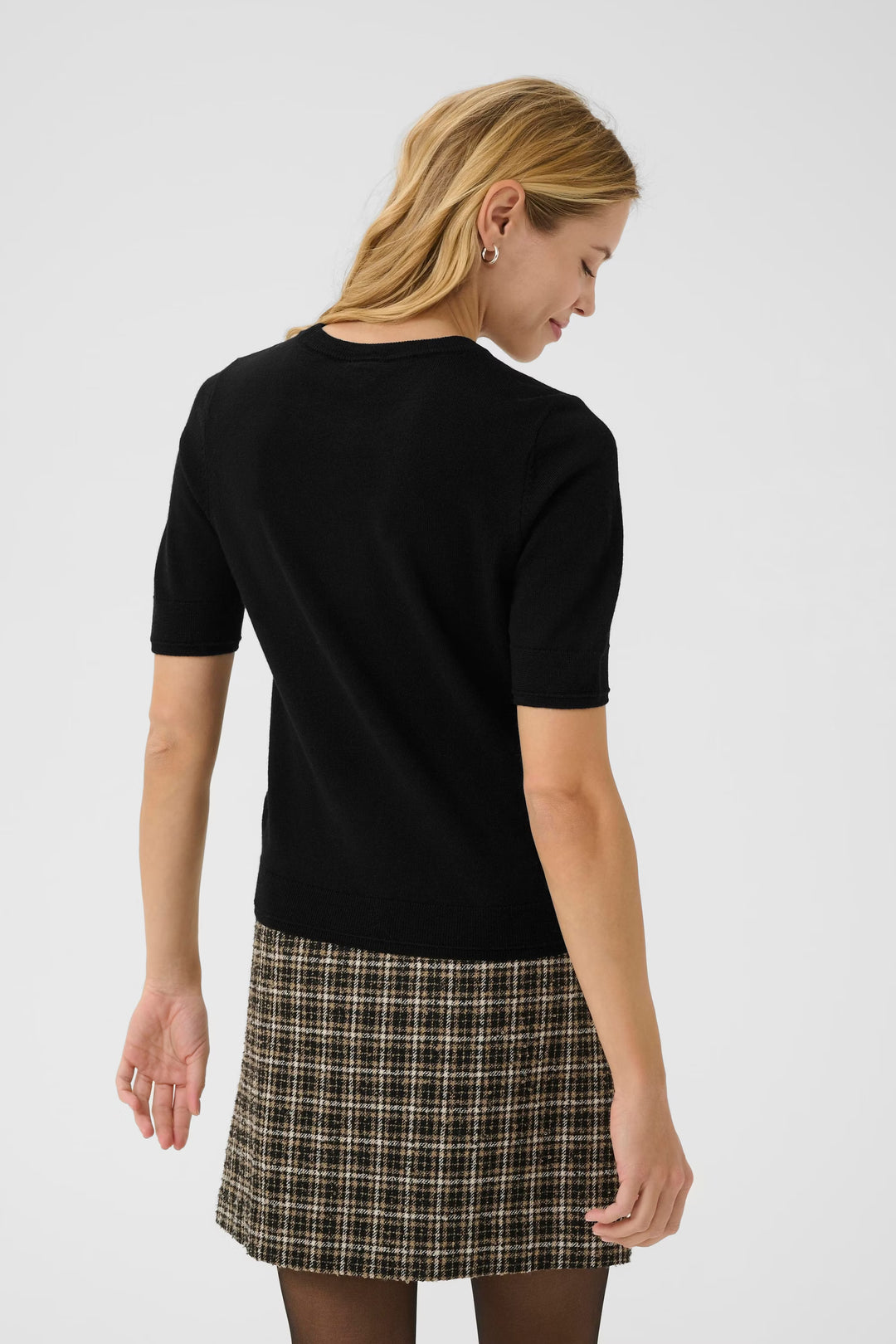 NATANYA SHORT SLEEVE SWEATER (BLACK) - PART TWO