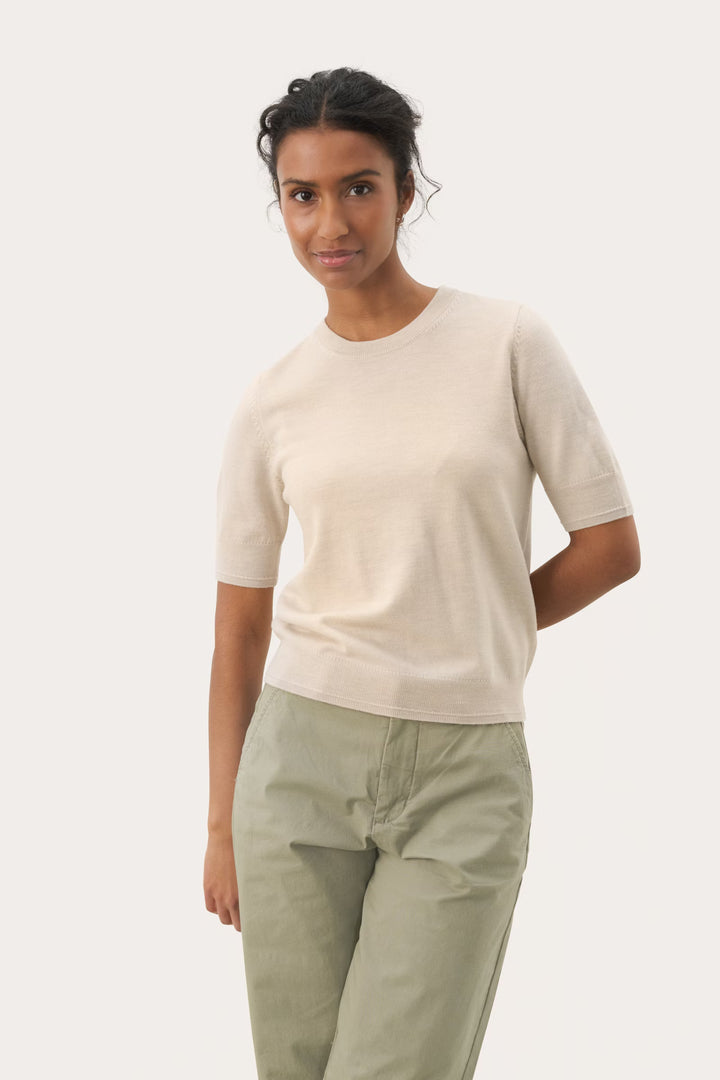 NATANYA PULLOVER SWEATER (NATURAL MELANGE) - PART TWO