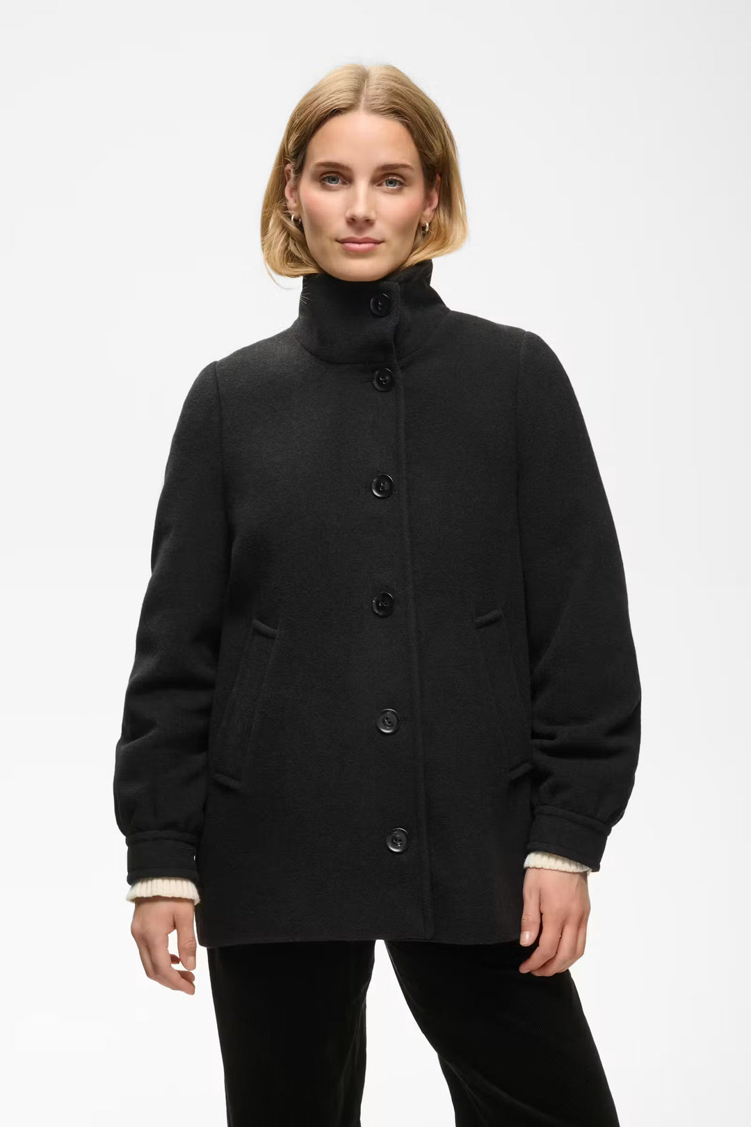CECILIA WOOL COAT (BLACK) - PART TWO