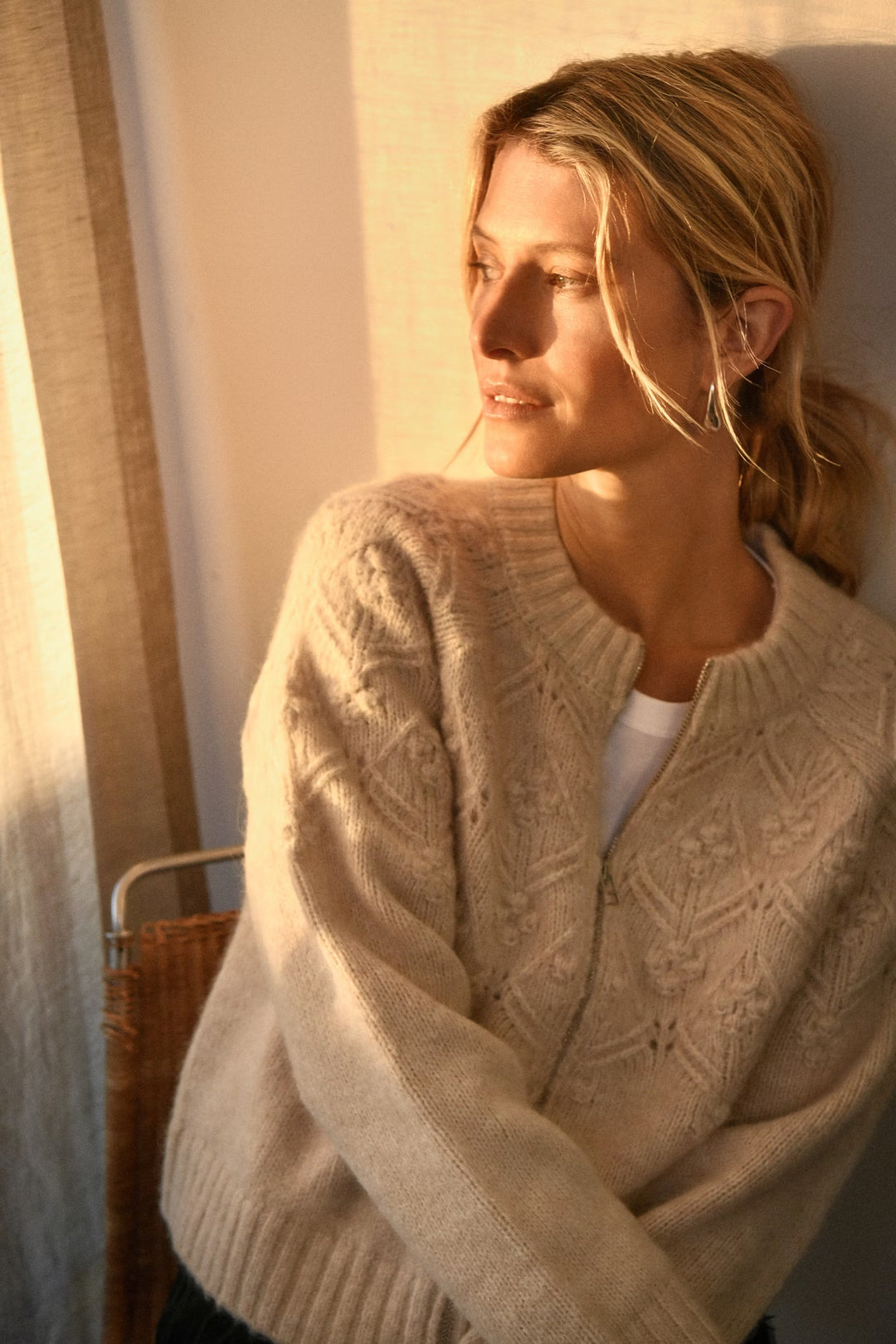 VERNIE KNIT ZIP UP CARDIGAN - PART TWO