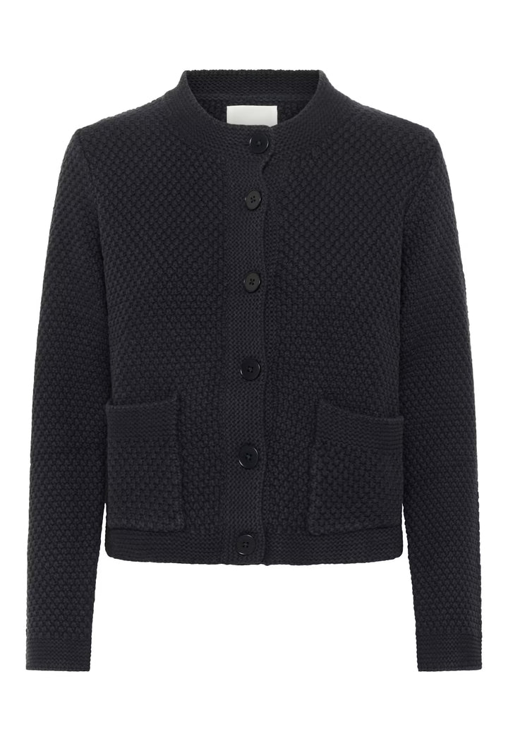 ELMIE FRONT BUTTON CARDIGAN (DARK NAVY) - PART TWO