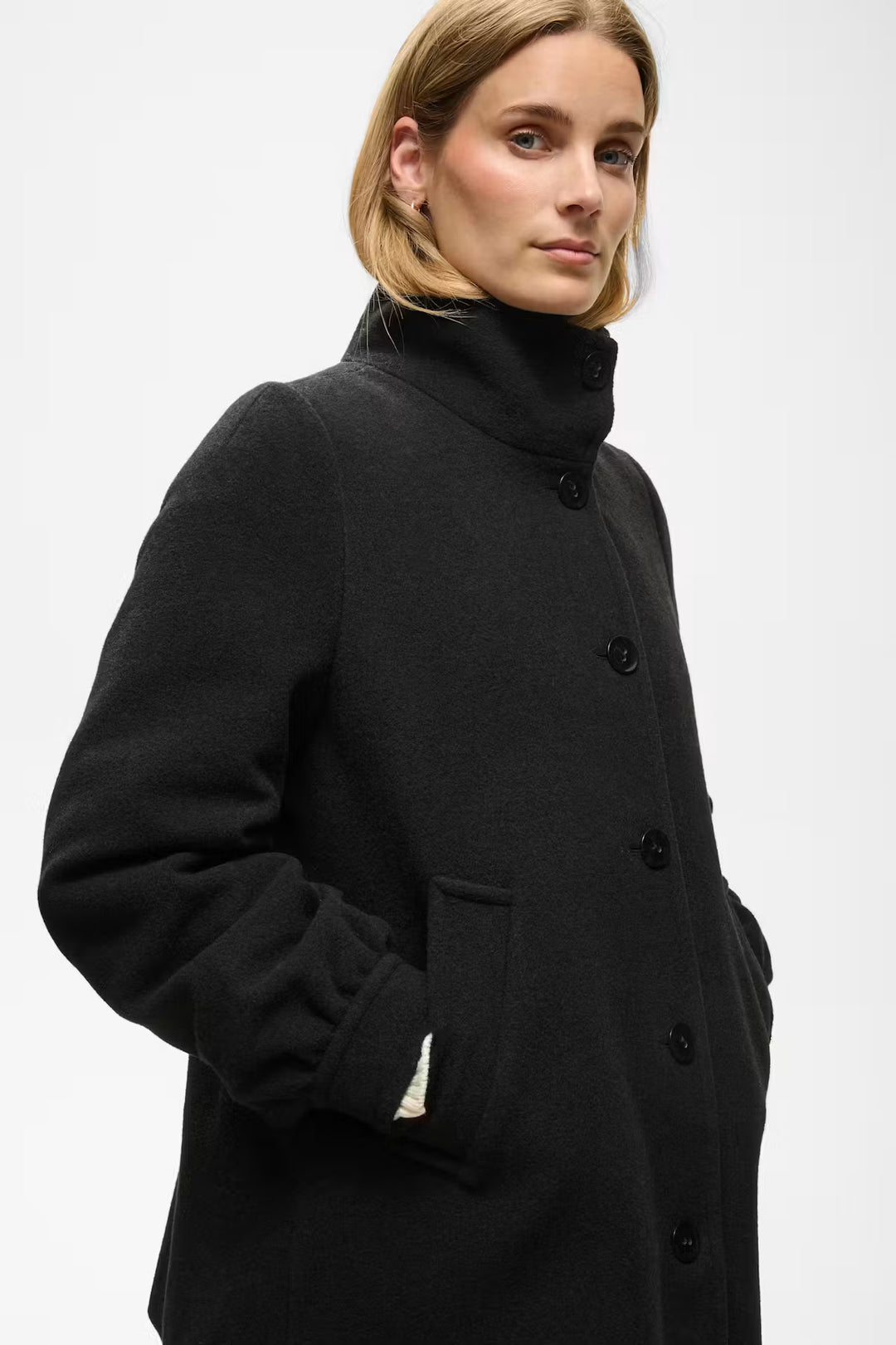 CECILIA WOOL COAT (BLACK) - PART TWO