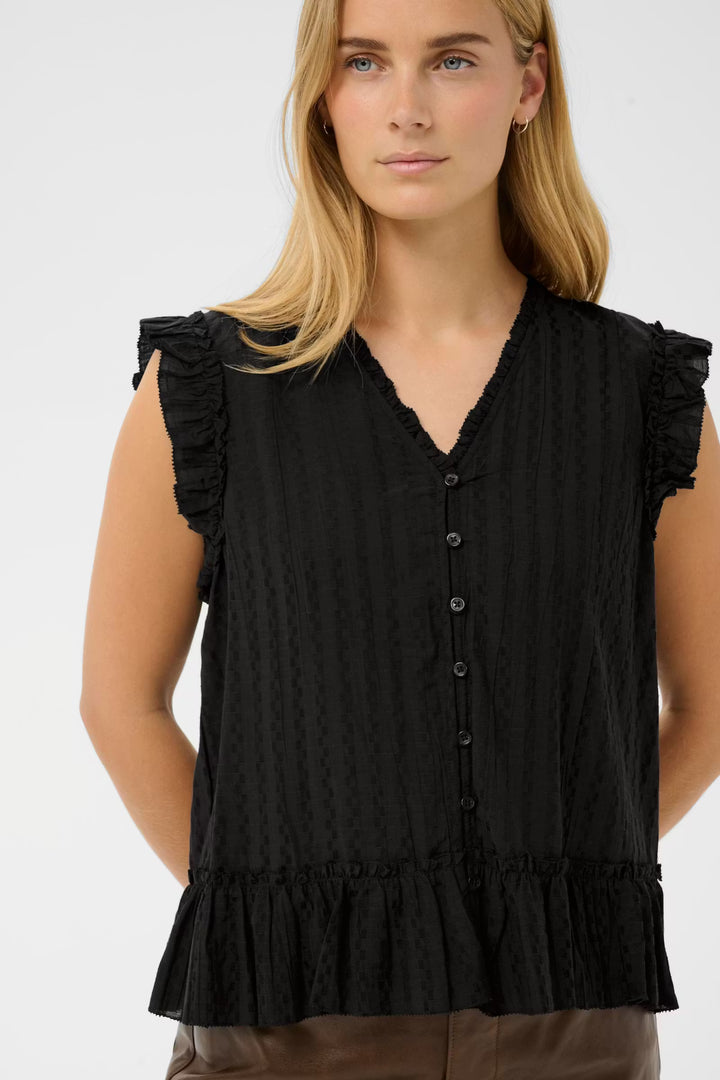 ANEKA SLEEVELESS BLOUSE (BLACK) - PART TWO
