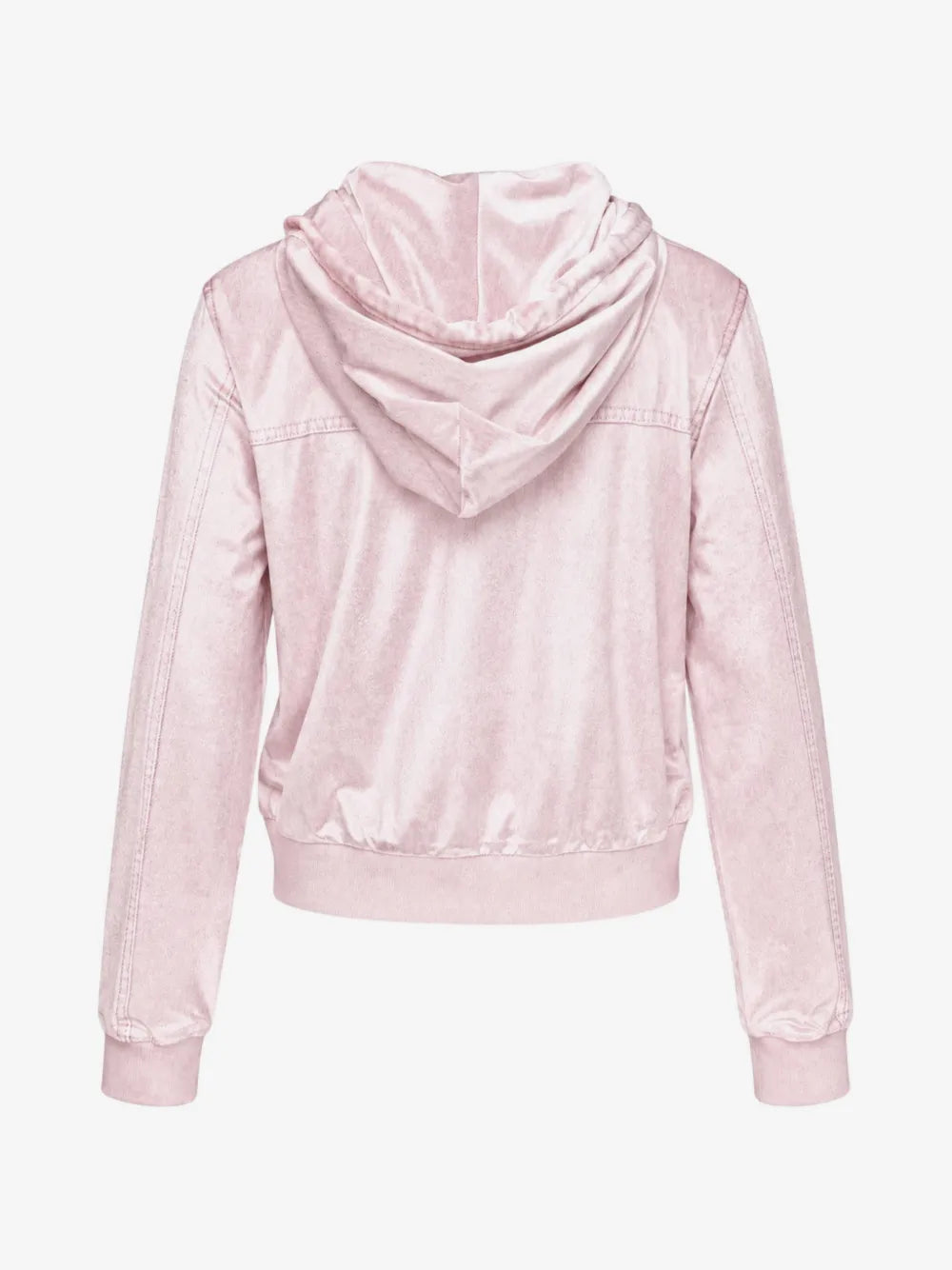 MIRAMAR VELVET ZIP HOODIE (PINK MARBLE) - RAG & BONE