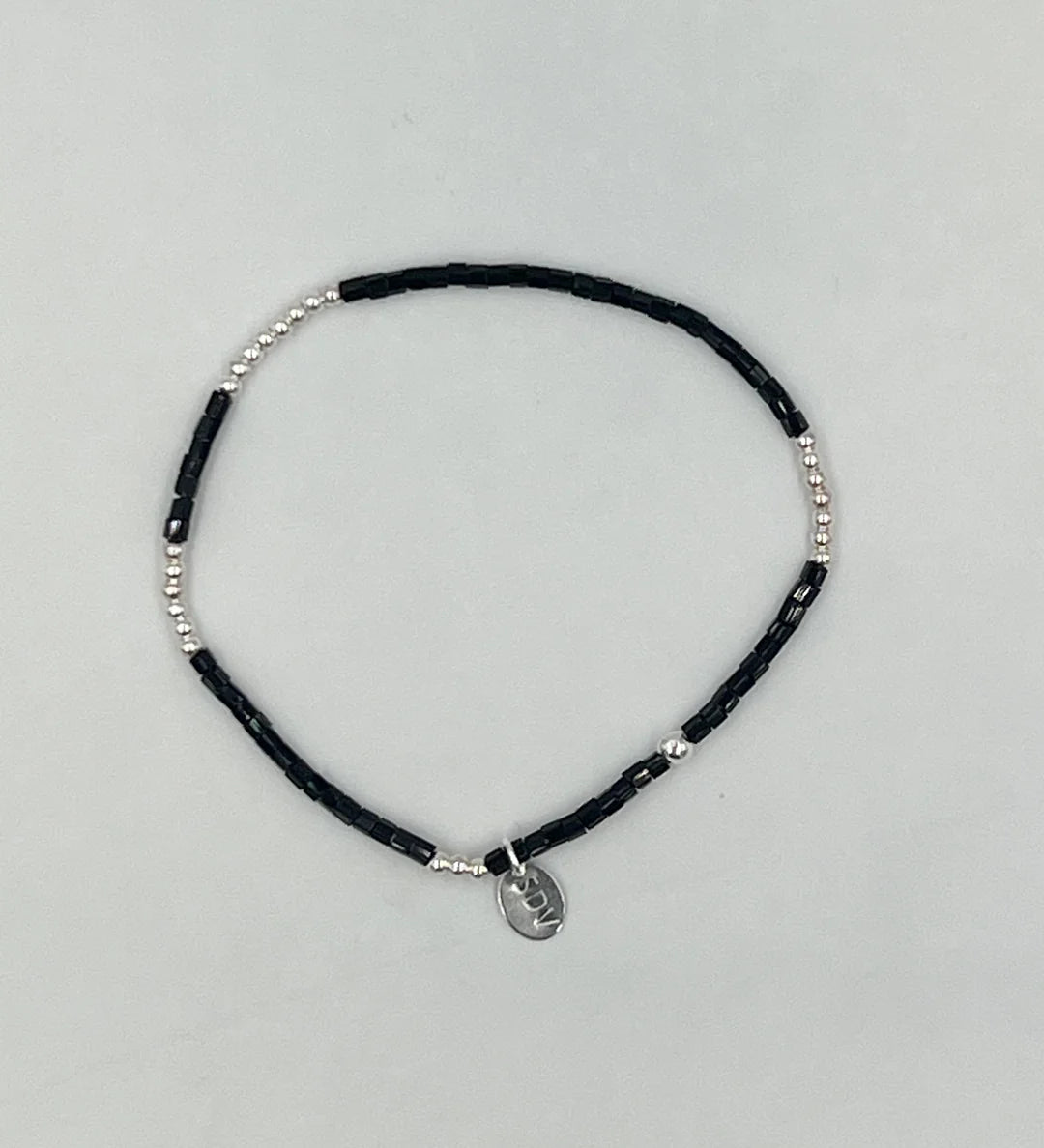 CRYSTAL LAYERING BRACELET (BLACK/SILVER) - SASKIA DEVRIES