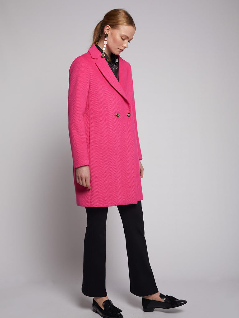 ABRIGO ABEL NEON PINK COAT - VILAGALLO