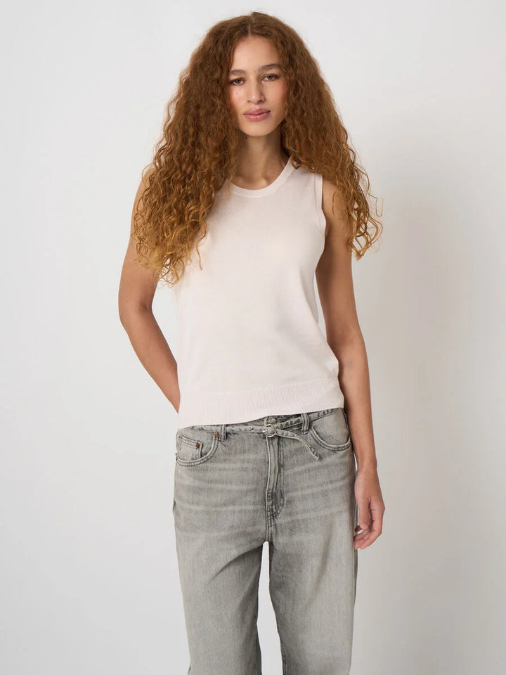 BASIC COTTON BLEND KNITTED TANK (GLOSS) - REPEAT