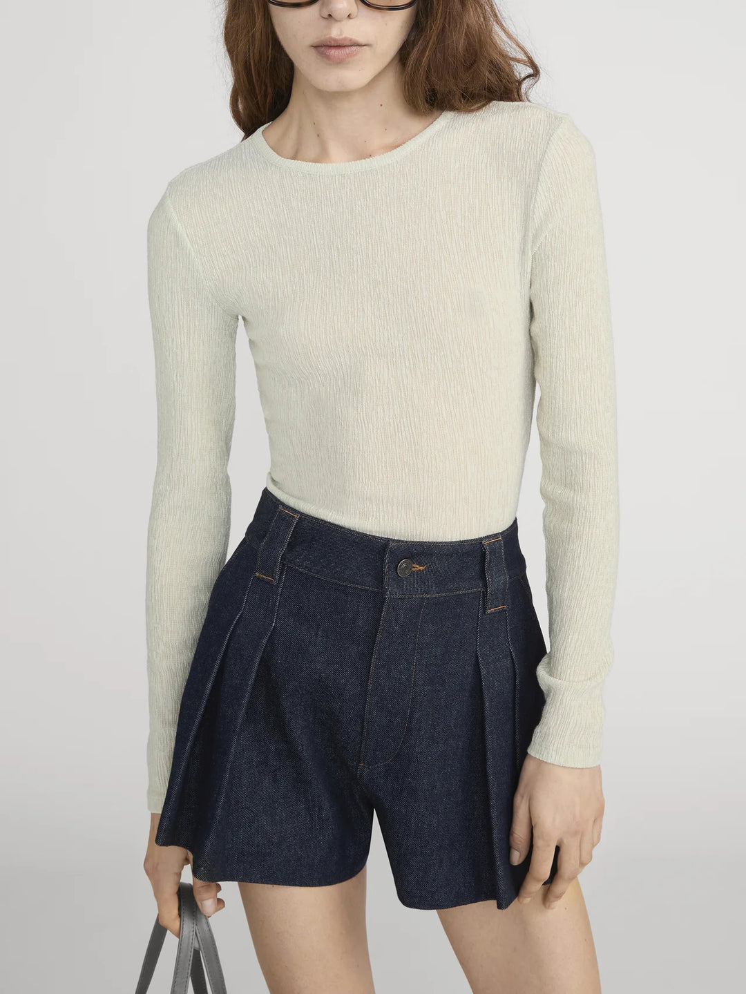 THE TEXTURED L/S CREW (SOFT LIME) - FRAME