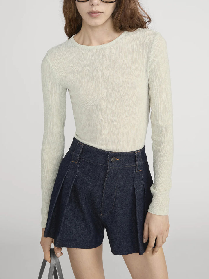 THE TEXTURED L/S CREW (SOFT LIME) - FRAME