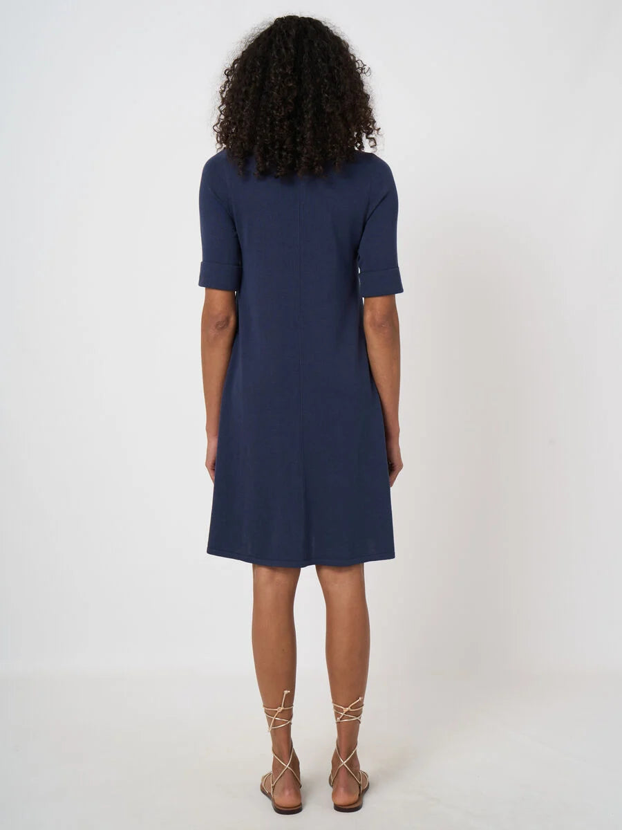 FINE-KNIT A-LINE DRESS (NIGHT) - REPEAT
