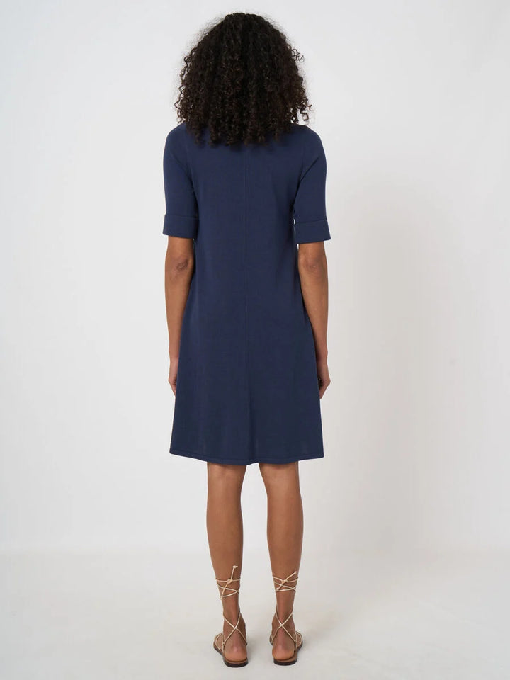 FINE-KNIT A-LINE DRESS (NIGHT) - REPEAT