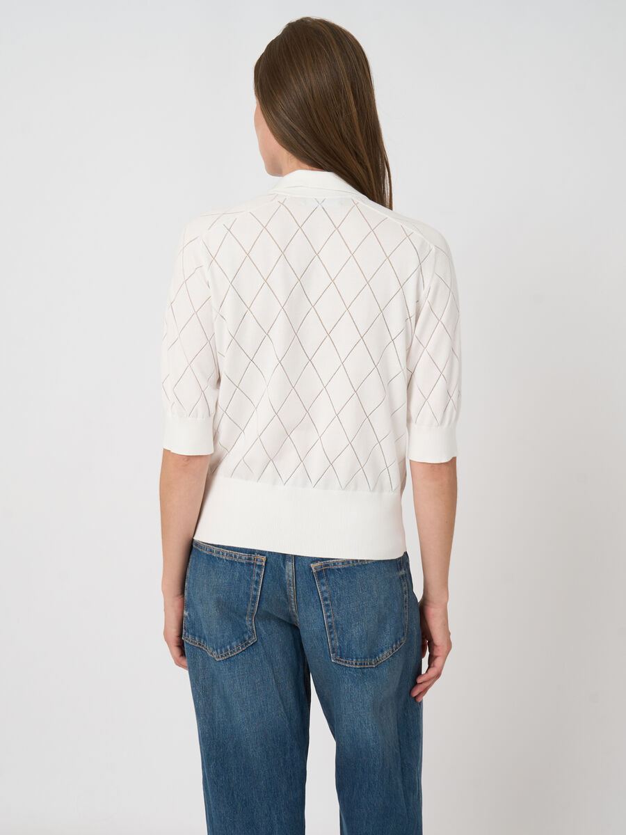 SUPERFINE COTTON POLO KNIT (WHITE) - REPEAT