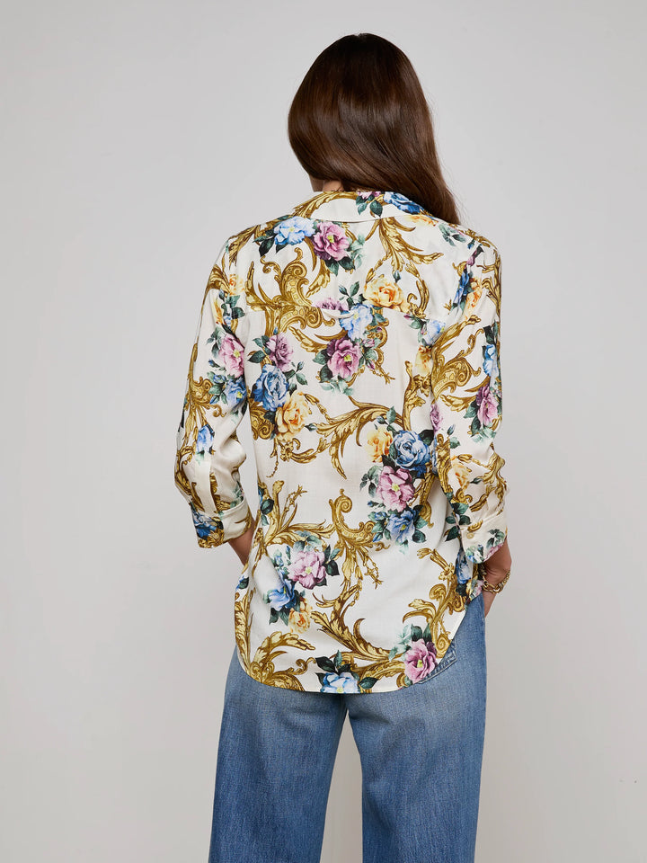 CAMILLE 3/4 SLEEVE BLOUSE - L'AGENCE