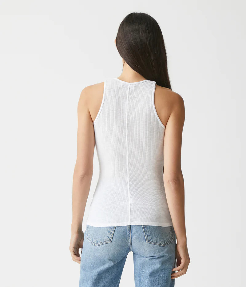 ALANA RACERBACK TANK (WHITE) - MICHAEL STARS