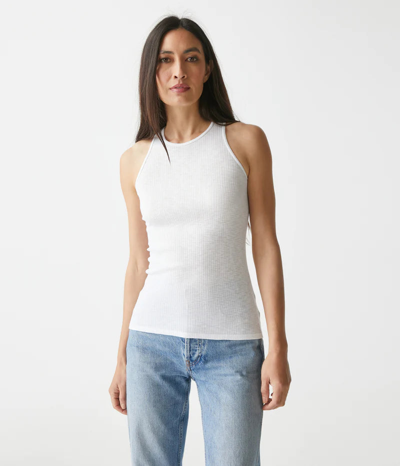 ALANA RACERBACK TANK (WHITE) - MICHAEL STARS
