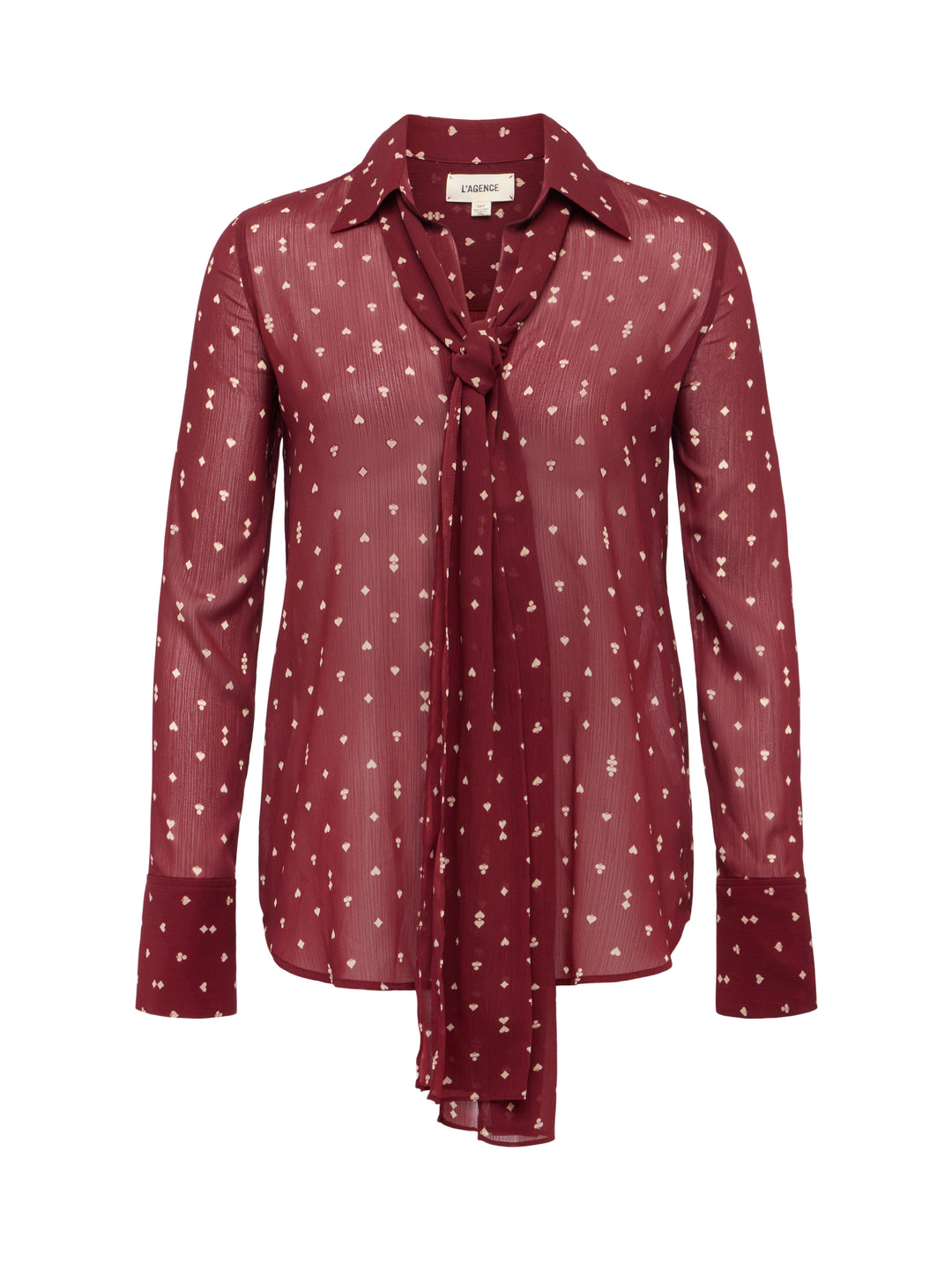 BASIL BLOUSE WITH NECK SCARF - L'AGENCE