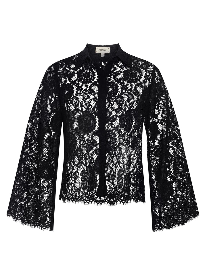 CARTER LONG SLEEVE LACE BLOUSE - L'AGENCE