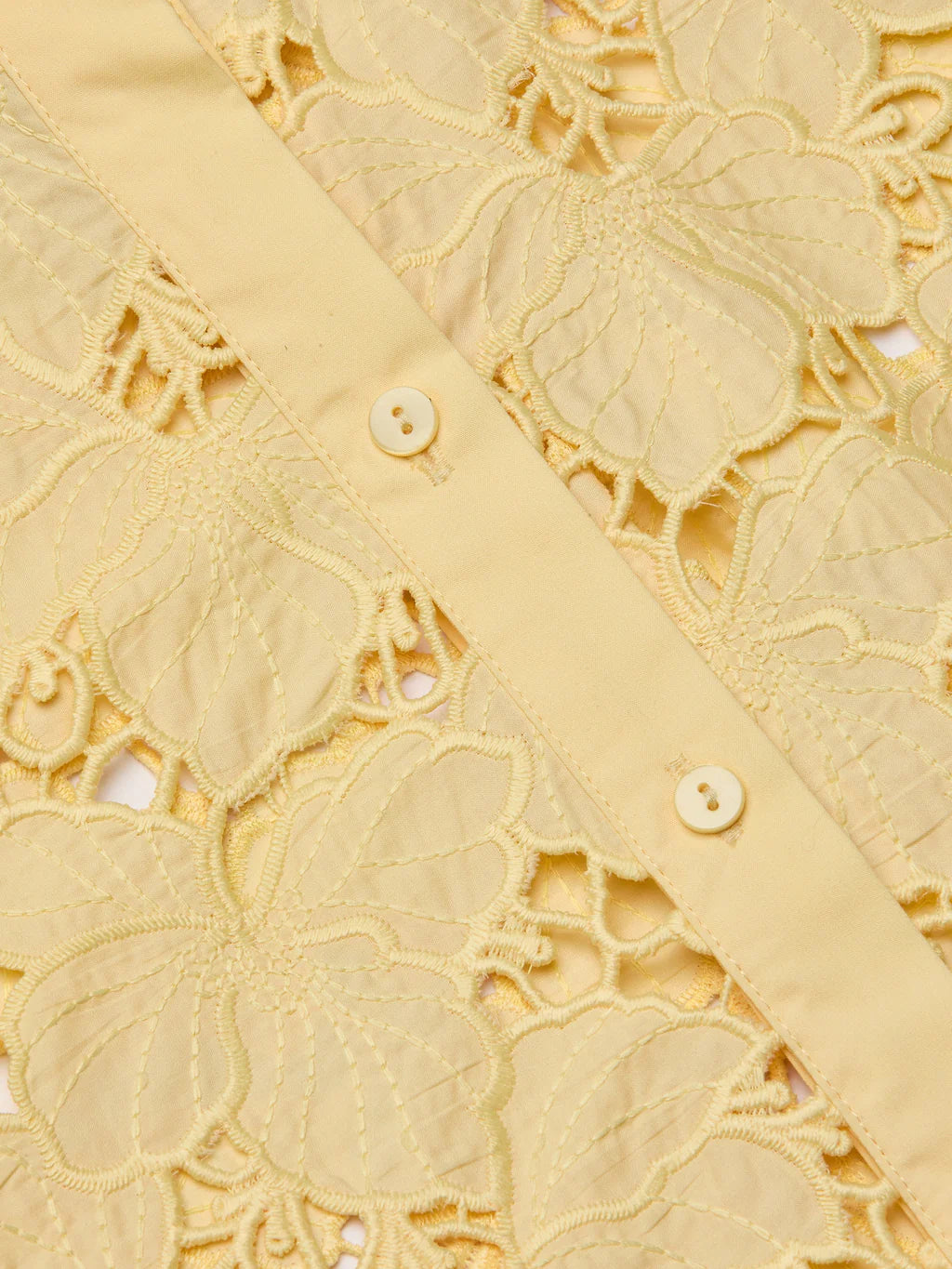 SEYCHELLE CROPPED BUTTON DOWN (LEMON SORBET) - L'AGENCE