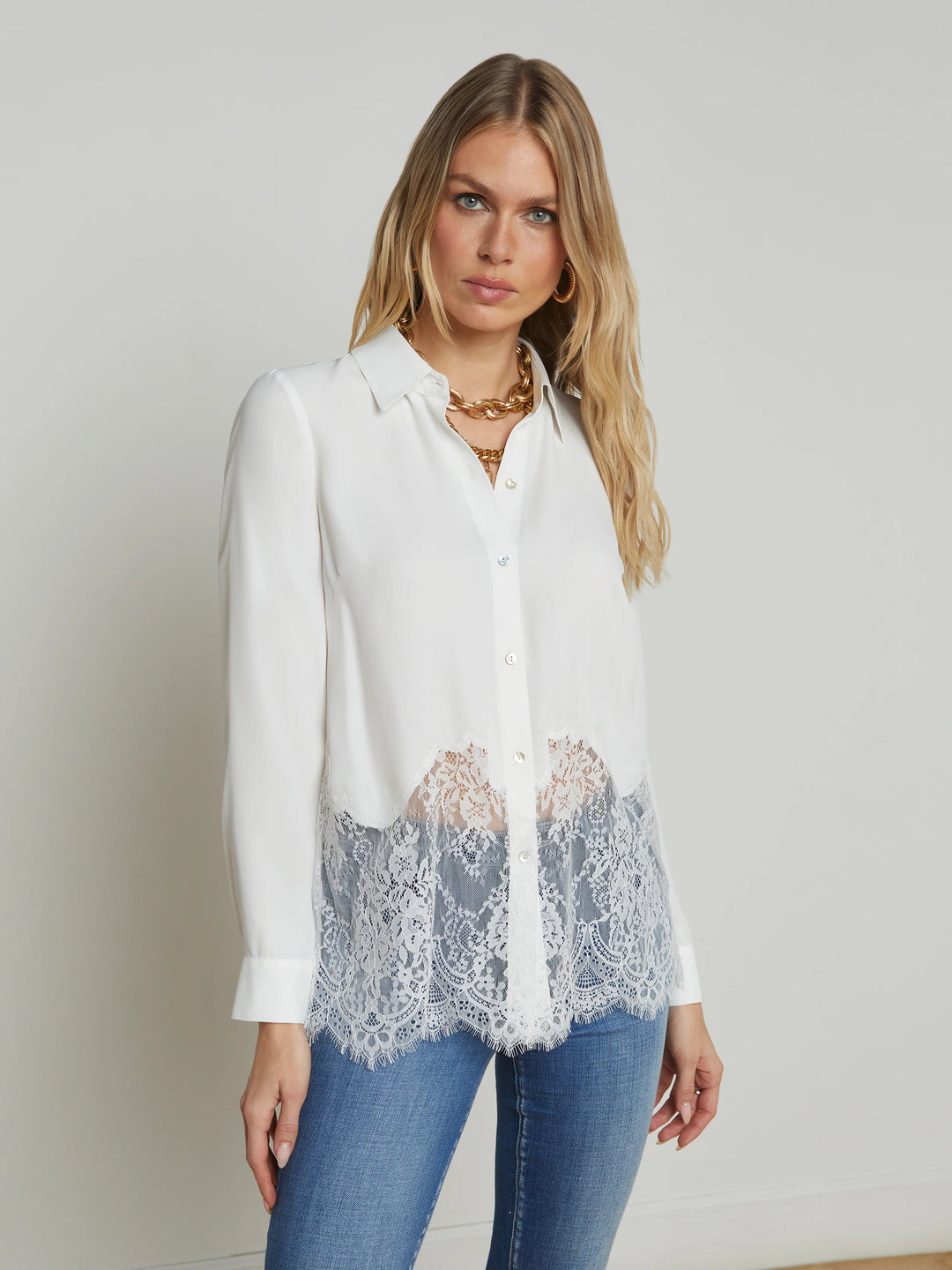 ADALEE LACE BLOUSE - L'AGENCE