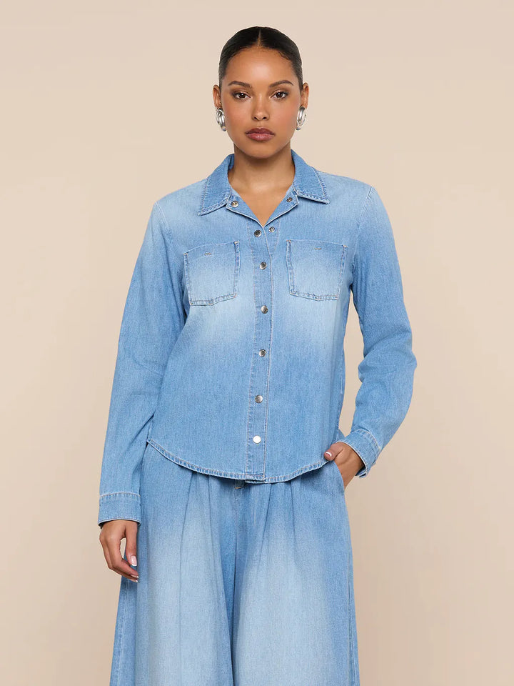 ISLA DENIM SHIRT (HAVANA) - L'AGENCE