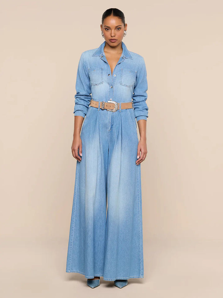 ISLA DENIM SHIRT (HAVANA) - L'AGENCE