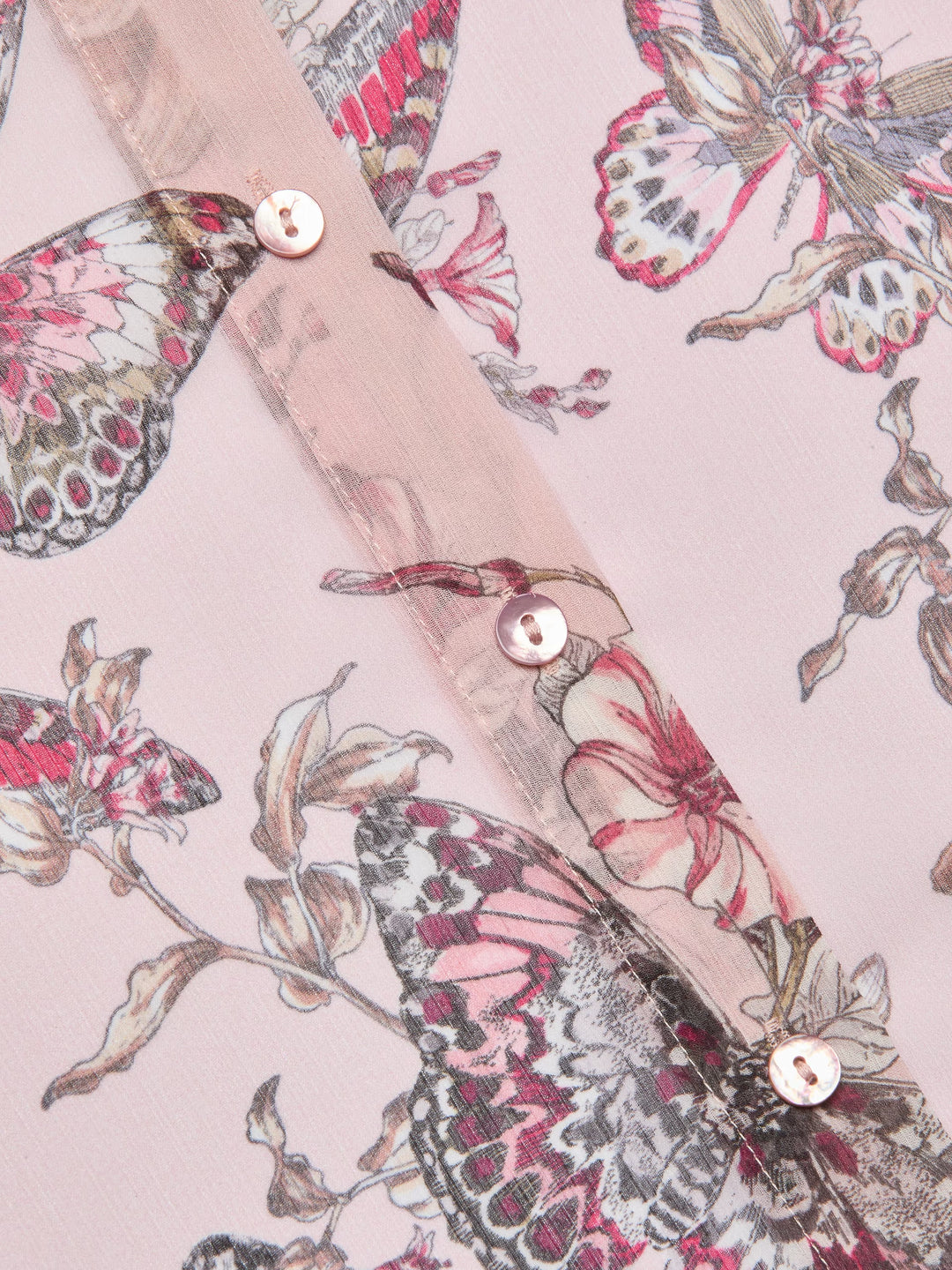 LAURENT BLOUSE (NECTAR PINK BUTTERFLY) - L'AGENCE