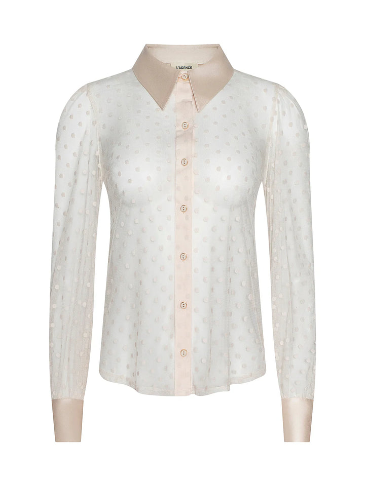 SOPHIE LONG-SLEEVED BLOUSE (ECRU) - L'AGENCE