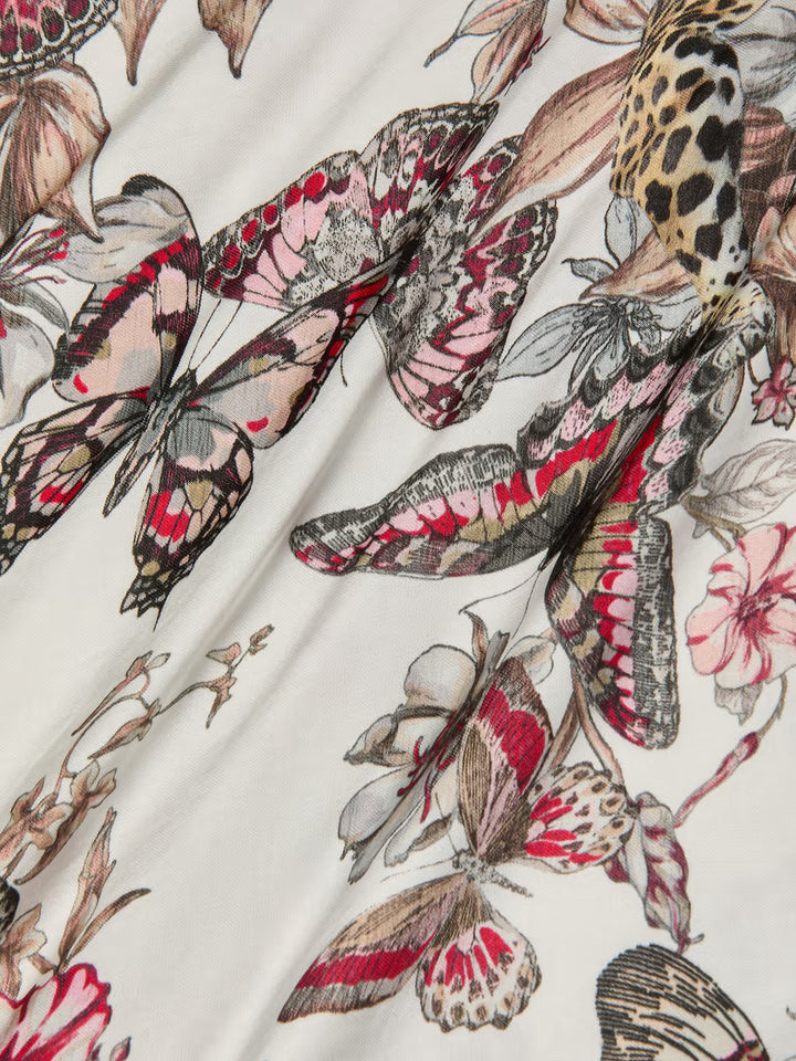 THE EDDIE TANK (WHITE MULTI SMALL BUTTERFLY) - L'AGENCE