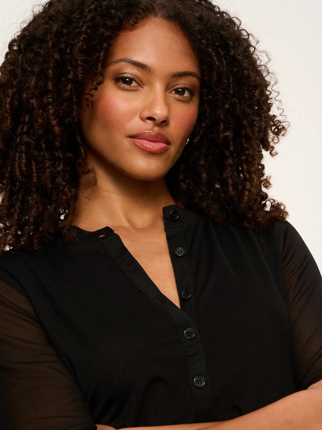MESH LONG SLEEVE CARDIGAN (BLACK) - SANCTUARY