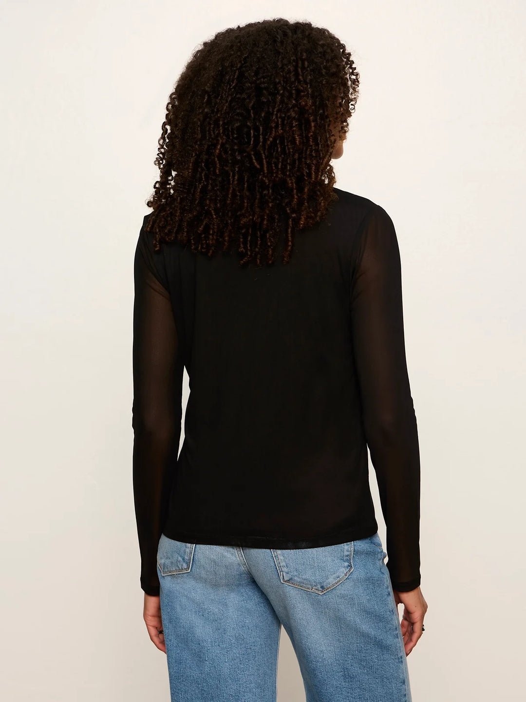 MESH LONG SLEEVE CARDIGAN (BLACK) - SANCTUARY