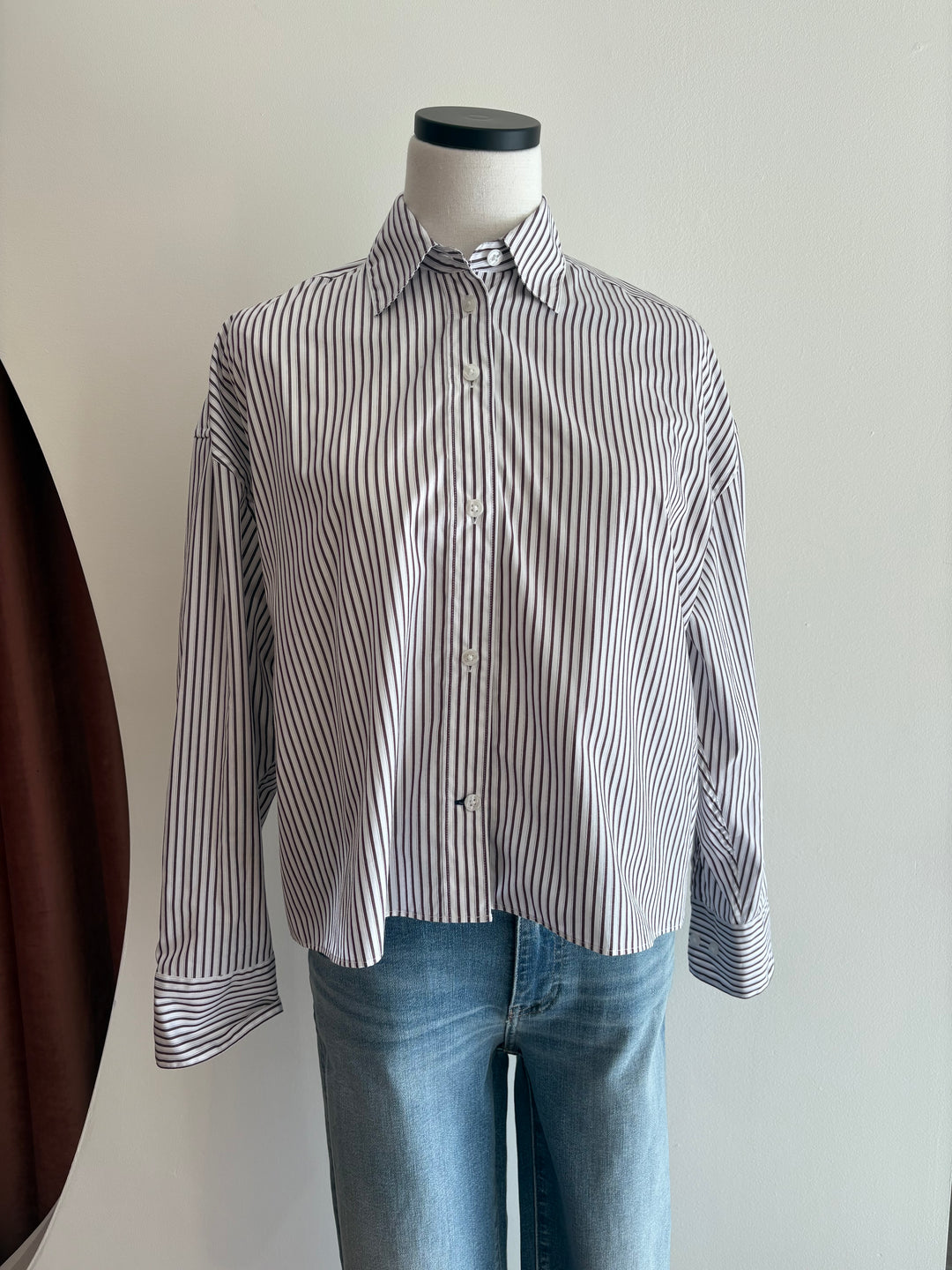 L/S COTTON BOXY SHIRT (ROSEWOOD) - PATRICK ASSARAF