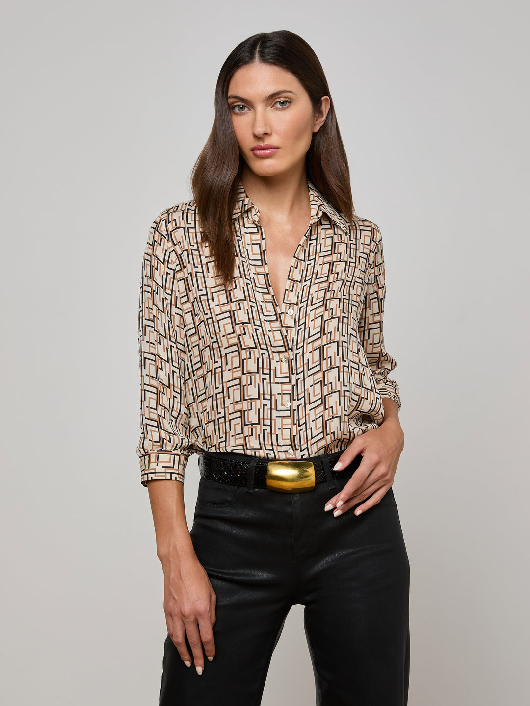 NINA LONG SLEEVE BLOUSE - L'AGENCE