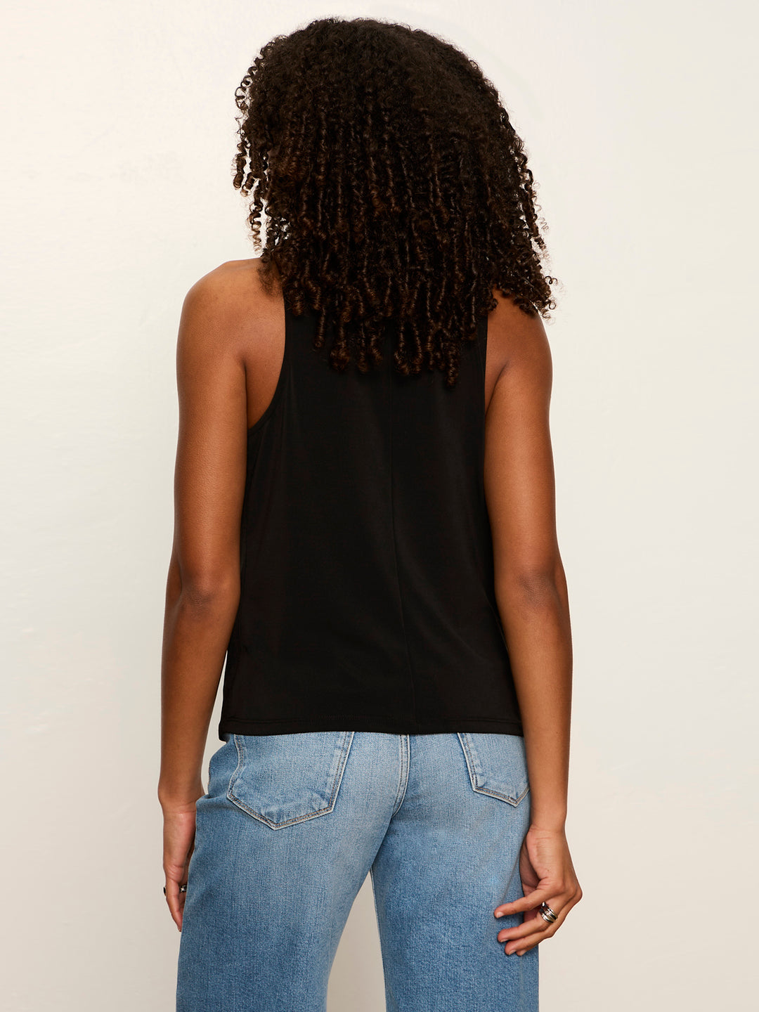 NORA DRAPED TANK (BLACK) - SANCTUARY
