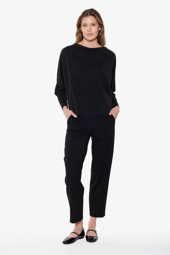 SLIP ON BARREL PANT (BLACK) - BRENDA BEDDOME
