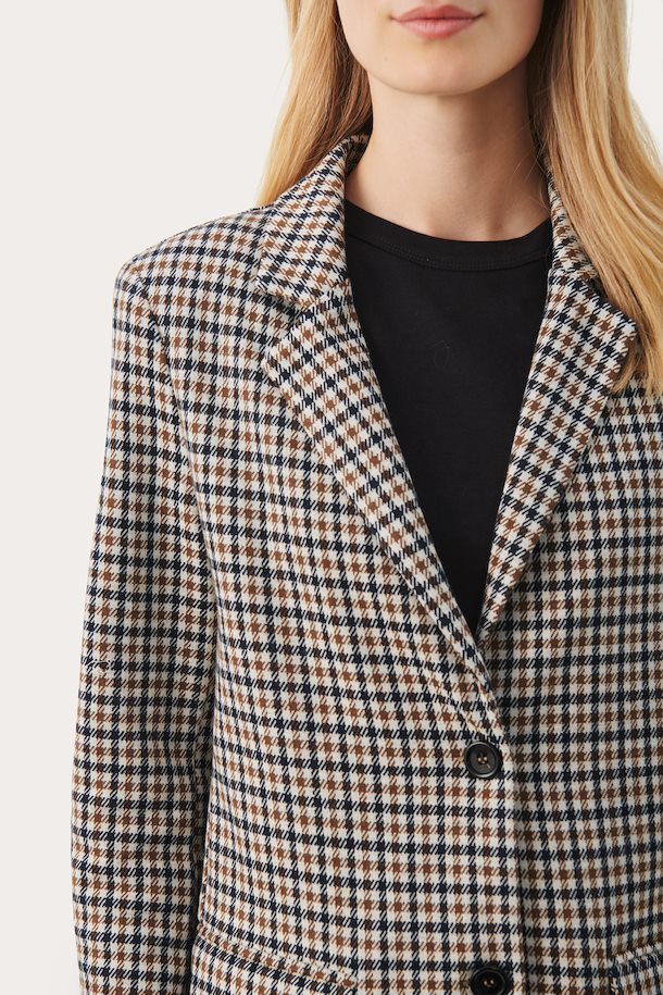 VICTORIANA PRINTED BLAZER (BROWN CHECK) - PART TWO