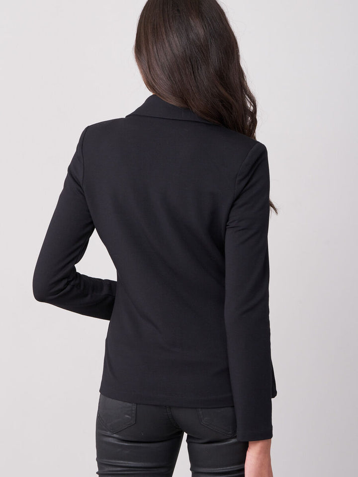 MODAL BLEND STRETCH BLAZER (BLACK) - REPEAT