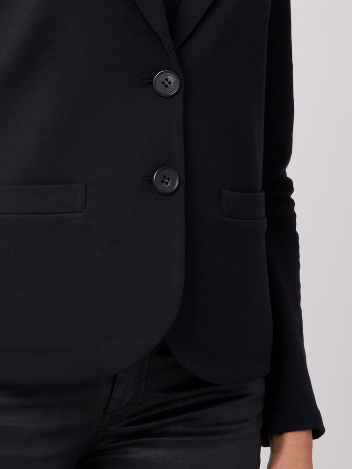 MODAL BLEND STRETCH BLAZER (BLACK) - REPEAT