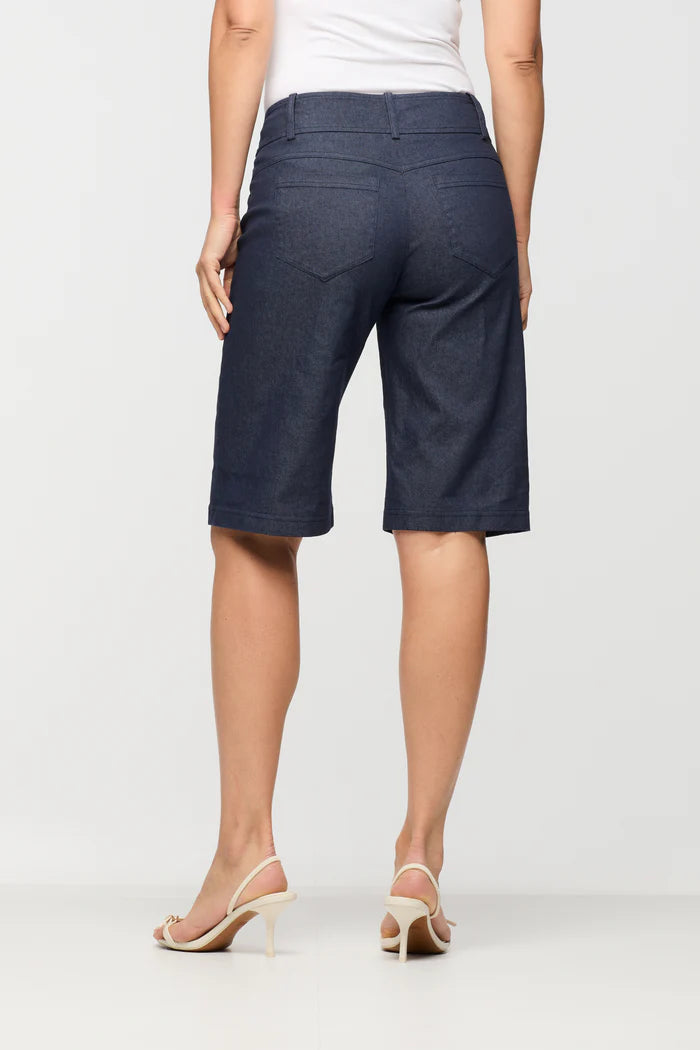 BERMUDA JEAN SHORTS (INDIGO) - BRENDA BEDDOME
