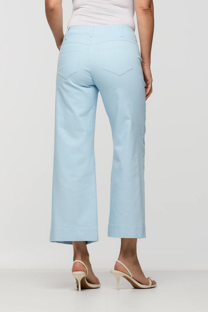 MODERN CROP WIDE LEG PANT (LIGHT BLUE) - BRENDA BEDDOME