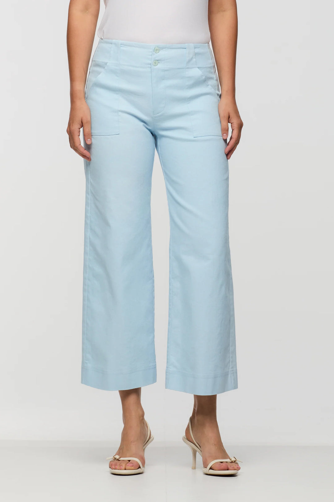 MODERN CROP WIDE LEG PANT (LIGHT BLUE) - BRENDA BEDDOME