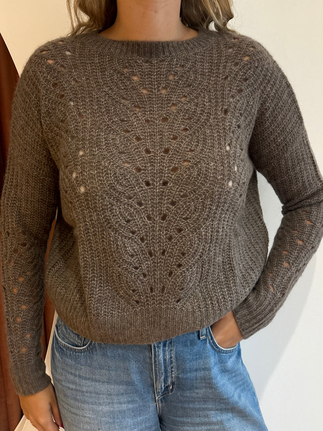 RAGLAN LINKS STITCH STRIPE CREW (RYE) - AUTUMN CASHMERE